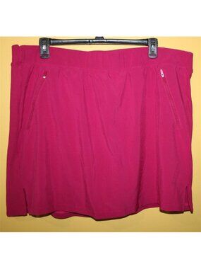 Lane Bryant Livi 26/28 Pink Skort Skirt Elastic Waistband 4x Zippered Pockets